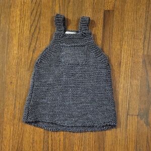 Zara Charcoal Knitted Kids Dress